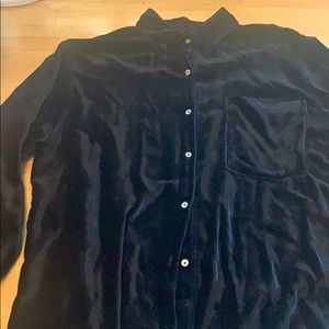 Velor long sleeve blouse